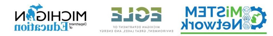 Partnership logos of MiSTEM Network, EGLE, & MDE
